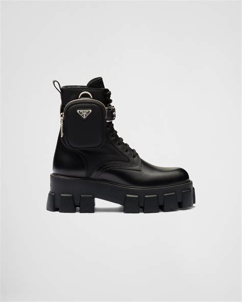 prada black shiny boots|Prada black aftershave boots.